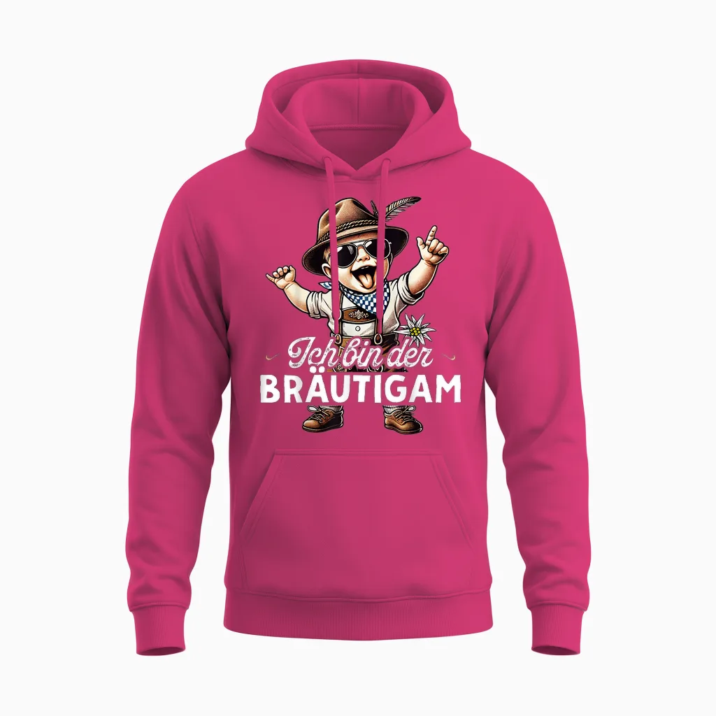 Poltern Bräutigam T-Shirt Jga Männer Junggesellenabschied Unisex Hoodie in Heliconia