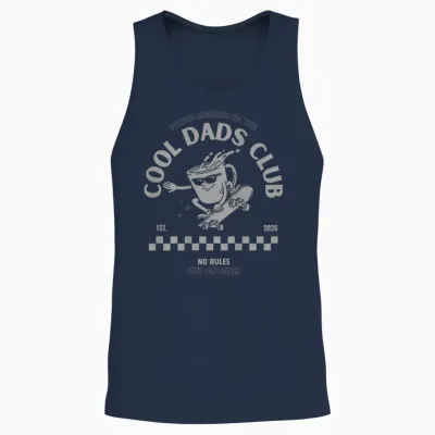 (auf Der Rückseite) Stolzes Mitglied Des Cool Dads Club Vatertag Unisex Tank Top - Navy