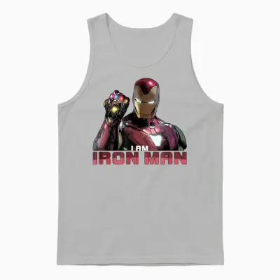 Marvel Avengers: Endgame I Am Iron Man T-Shirt Small Unisex Tank Top - Ash