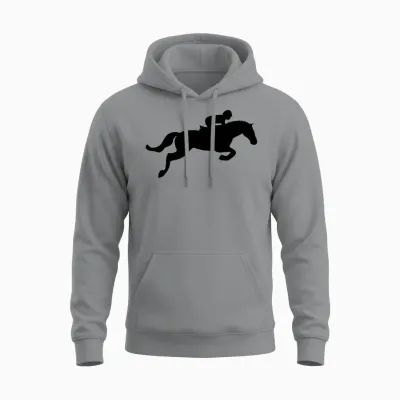 Horse Jump Unisex Hoodie - Sport Grey