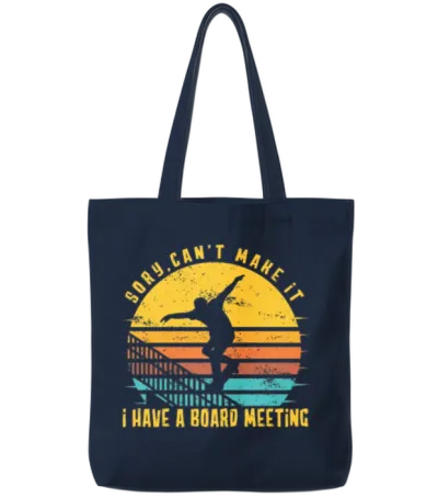 Skateboarder Retro Vintage Skateboarding Tote Bags - Navy