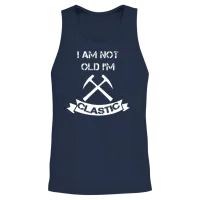 I Am Not Old Im Clastic Funny Rockhound Unisex Tank Top - Navy – 2