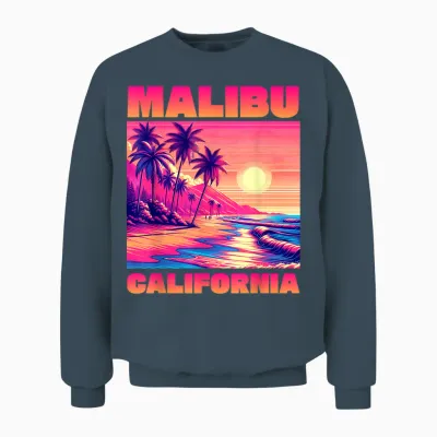 Malibu T-Shirt, Black, S Unisex Sweatshirt - Dark Heather