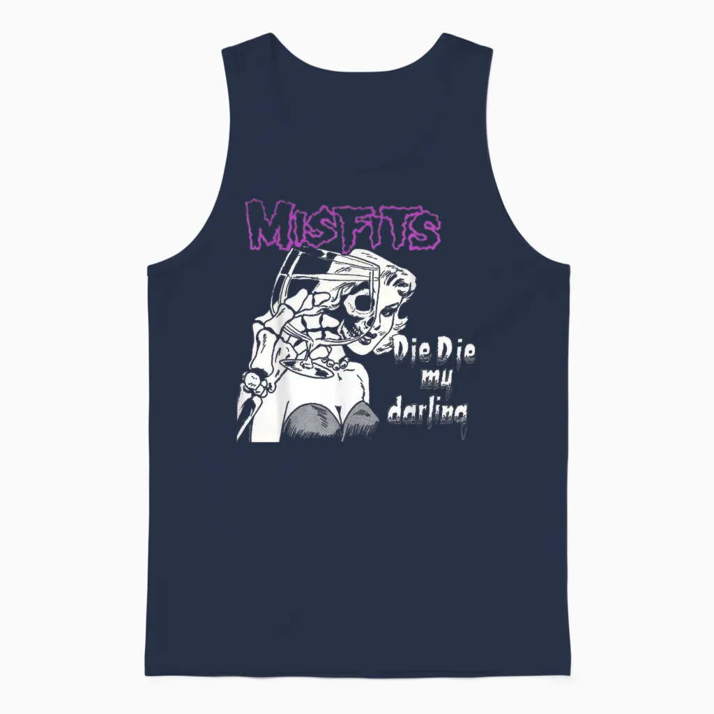 Misfits the My Darling T-Shirt, Black Unisex Tank Top in Navy