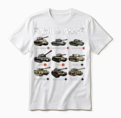 Tanks Alot Funny Tank Joke Ww2 Tanks World War 2 Unisex T-Shirt - White