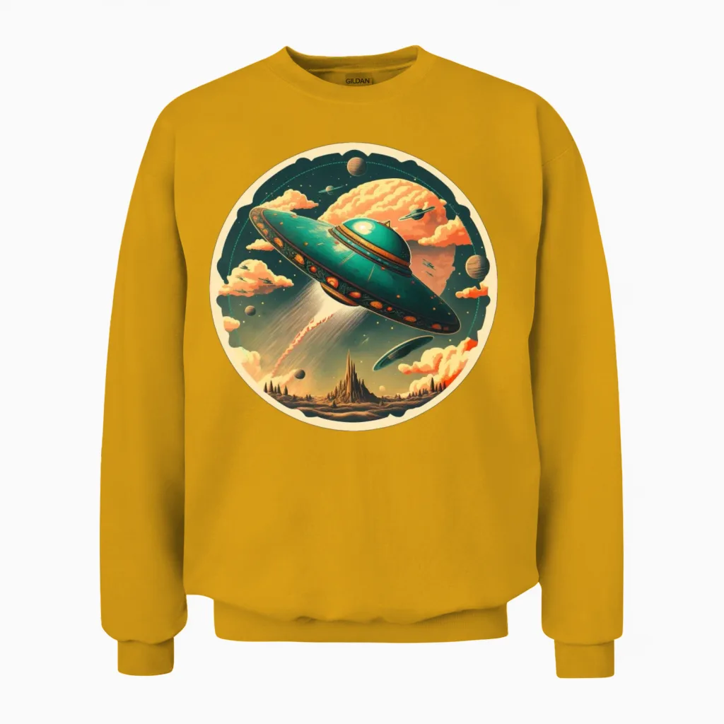 Retro Vintage Unisex Sweatshirt in Gold