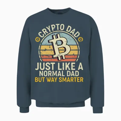 Crypto Dad, Bitcoin, Cryptocurrency, Crypto Unisex Sweatshirt - Dark Heather