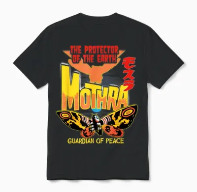 Godzilla Mothra Guardian of Peace Unisex T-Shirt - Black