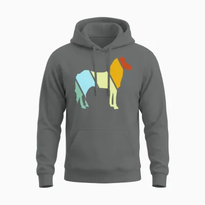 Horse Retro Unisex Hoodie - Graphite Heather