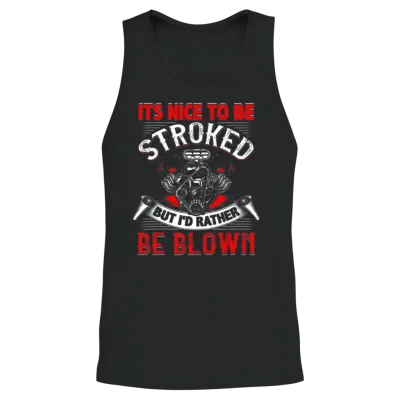 Nice to Be Stroked Funny Racing Mens Drag Race Unisex Tank Top - Black