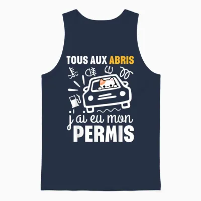 Young Driver Humor Gift Driving License T-Shirt, Black, S Unisex Tank Top - Navy