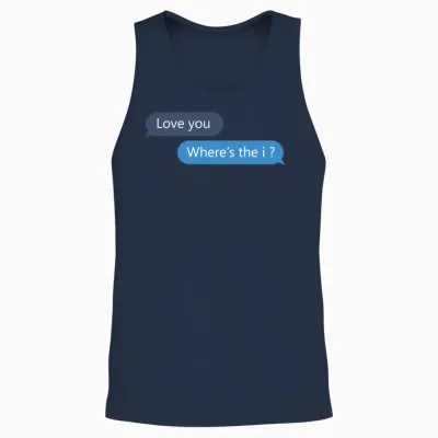 Lovers Funny Conversation Unisex Tank Top - Navy