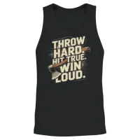 Axe Throwing League Throw Hard Hit True Unisex Tank Top - Black – 2