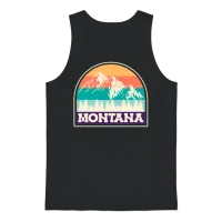 Montana Mountaineer Summit Climbing Hiking Unisex Tank Top - Black – 1