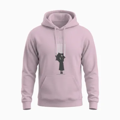 Wednesday Black Is My Happy Color Quote Unisex Hoodie - Light Pink