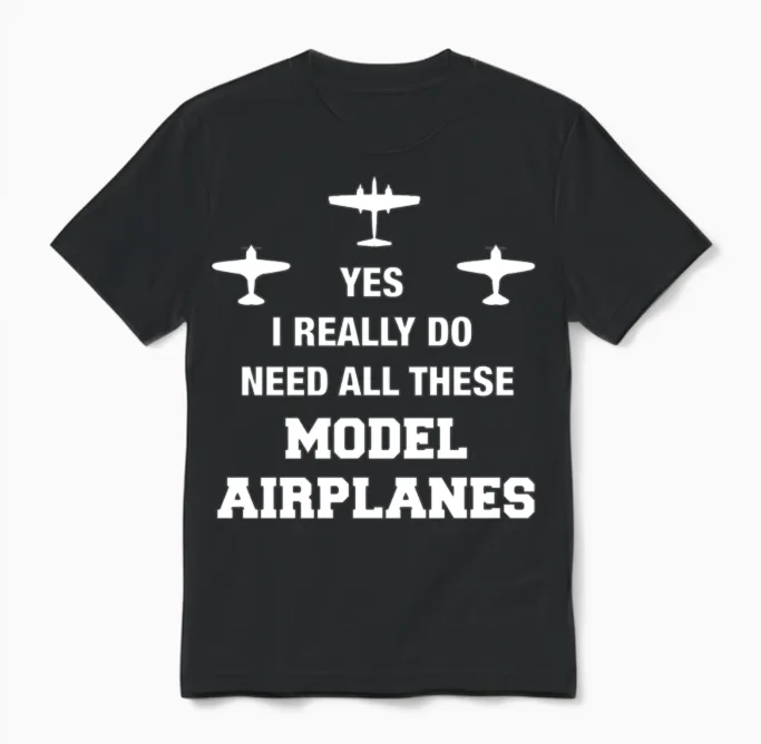 Model Airplane Shirt - Gifts for Model Airplane En Unisex T-Shirt in Black