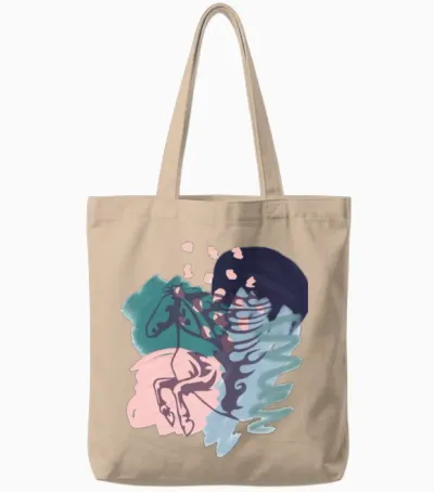 Horse Tote Bags - Natural