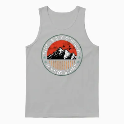 This Is My Official Hiking Shirt Wanderlust Unisex Tank Top - Ash