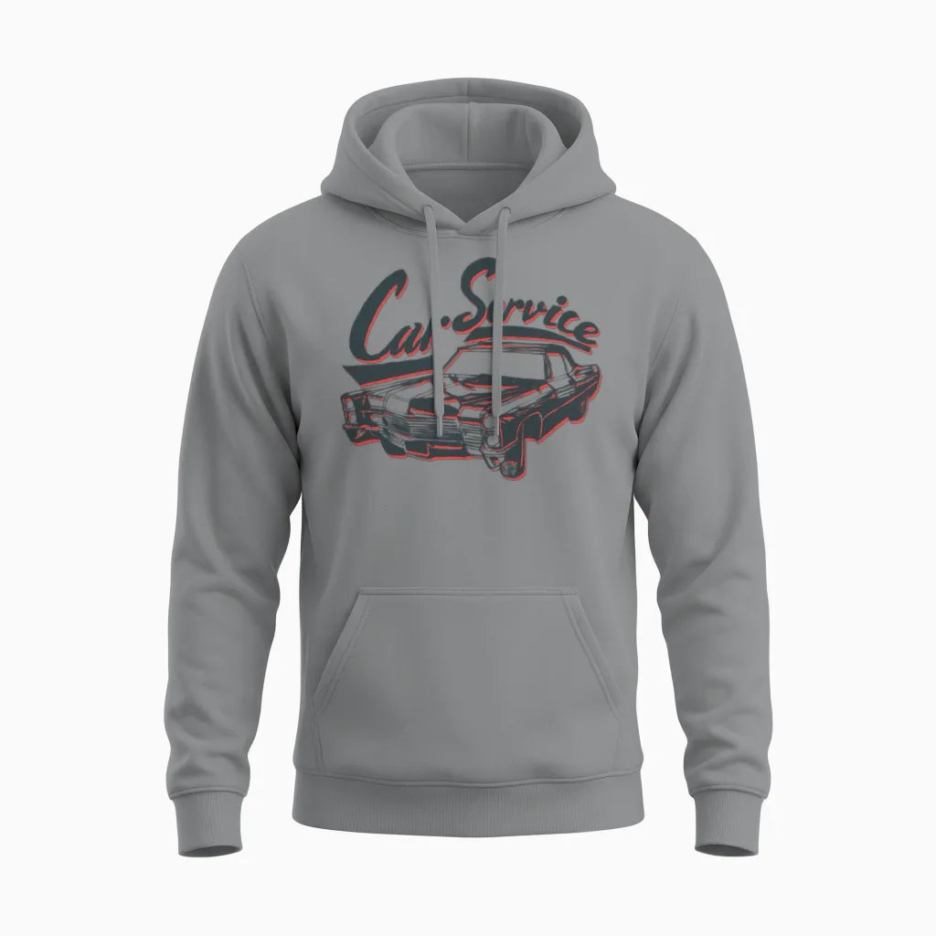 Retro Car - Cars & Muscle Unisex Hoodie in Sport Grey