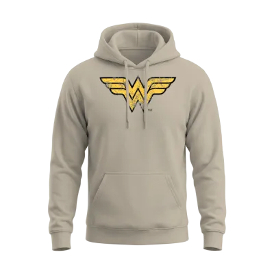 Justice League Wonder Woman Logo Vintage Unisex Hoodie - Sand