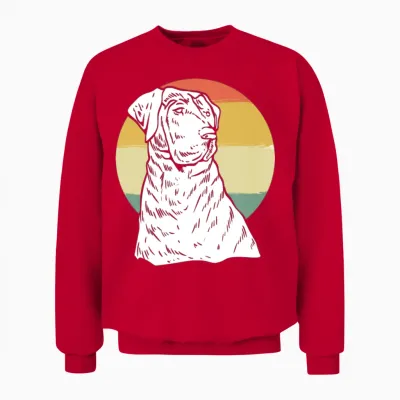 Dog Retriever Dog Lover Gift Unisex Sweatshirt - Red