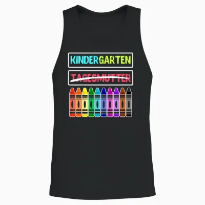 Hallo Kindergarten Tschüss Tagesmutter Kindergartenkind Unisex Tank Top - Black