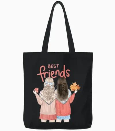 Best Friends Tote Bags - Black