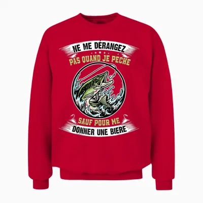 Predatory Fishing, Gift for Pike Fisherman T-Shirt, Black Unisex Sweatshirt - Red