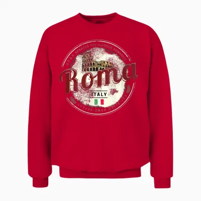 Rom Italien Kolosseum Vintage Souvenir Unisex Sweatshirt - Red