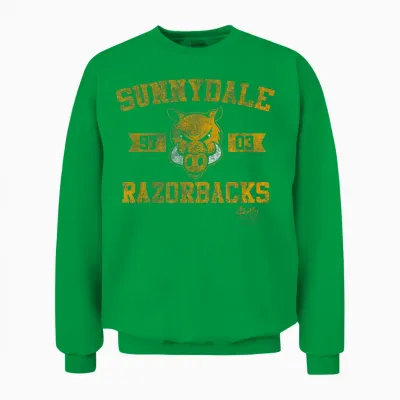 Buffy the Vampire Slayer Sunnydale Razorbacks Collegiate Unisex Sweatshirt - Irish Green