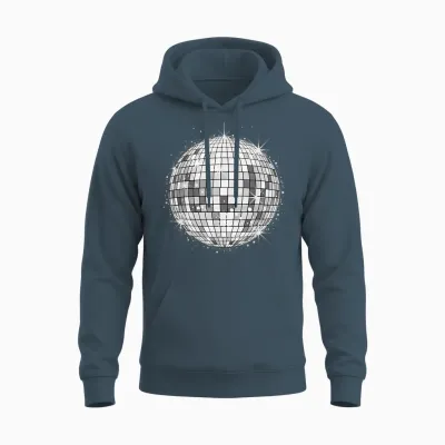 Disco Ball Party Unisex Hoodie - Dark Heather