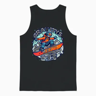 Snowboarding: Gravity's Bff Unisex Tank Top - Black