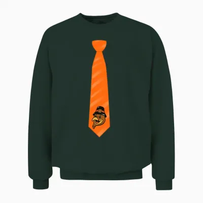 Thanksgiving Tie Funny Thanksgiving Turkey Trot Unisex Sweatshirt - Forest