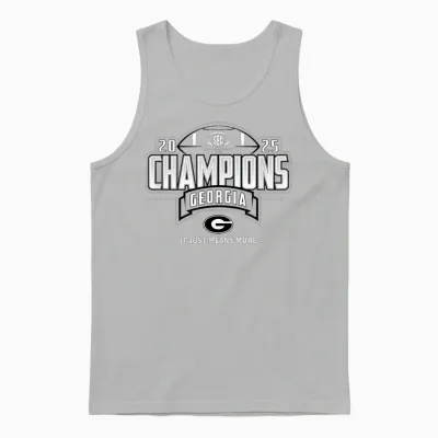 Georgia Bulldogs Sec Champs 2025 Football Locker Room Unisex Tank Top - Ash