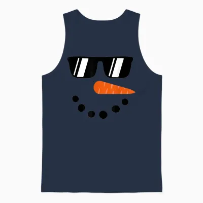 Snowman Shirts for Boys Kids Toddlers Women Christmas Winter Unisex Tank Top - Navy