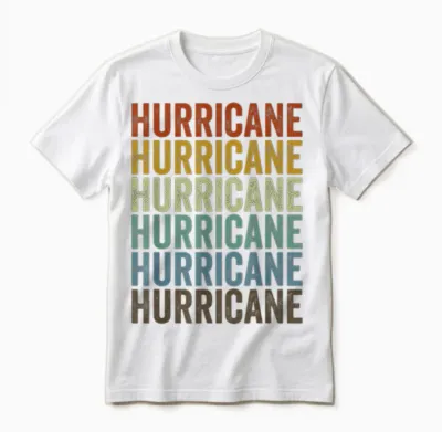 Hurricane City Retro Unisex T-Shirt - White