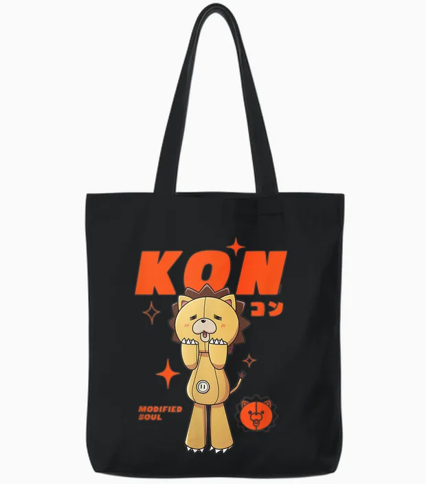 Bleach: Tybw Kon Modified Soul Orange Stars Anime Tote Bags in Black