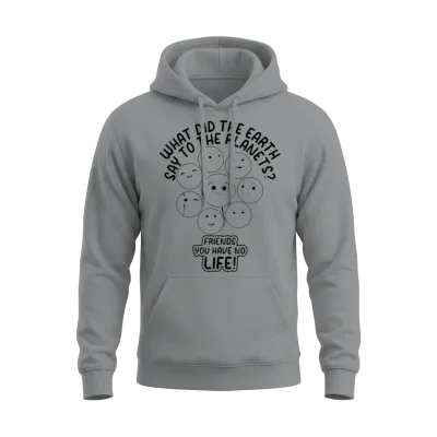 Space Travel Funny Planets - Funny Solar System Unisex Hoodie - Sport Grey