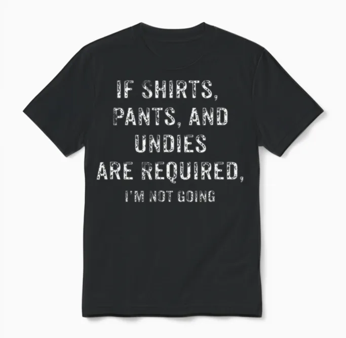 Funny Saying Nudist Memes & Humor Gift Unisex T-Shirt in Black