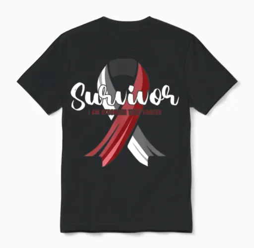 I Am Stronger Than Cancer Throat Cancer Survivor Unisex T-Shirt in Black