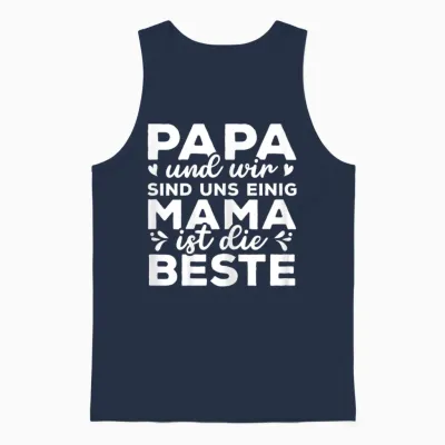 Muttertag Mama Ist Die Beste Unisex Tank Top - Navy