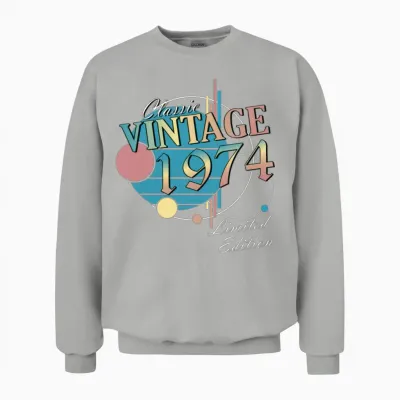 50th Birthday Year 1974 Original 1974 Unisex Sweatshirt - Ash
