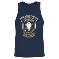 Electricity/electrician/sparky/electrical Worker Unisex Tank Top - Navy – 2