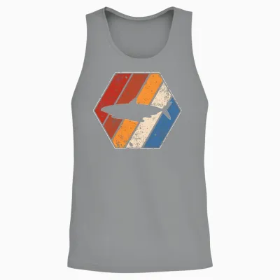 Shark Retro Unisex Tank Top - Sport Grey