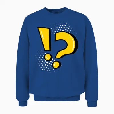 Exclamation Mark Question Mark Unisex Sweatshirt - Royal