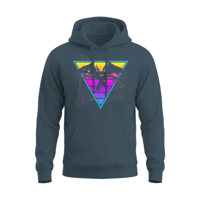 Mothman Cryptid Cryptozoology Retro Unisex Hoodie - Dark Heather