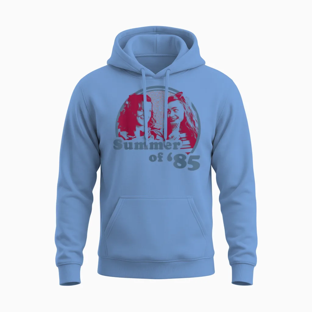 Stranger Things Summer of '85 Eleven and Max Unisex Hoodie in Carolina Blue