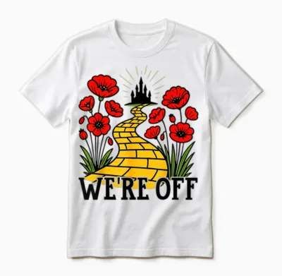 We're off Yellow Brick Road Shirt Witch Halloween Costume Unisex T-Shirt - White