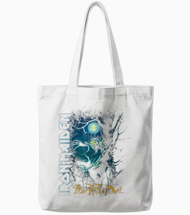 Iron Maiden - Fear of the Dark Tote Bags in White