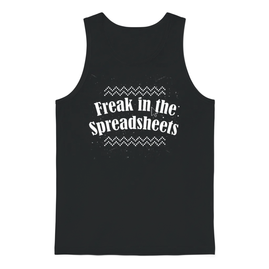 Freak in the Spreadsheets Unisex Tank Top - Black
